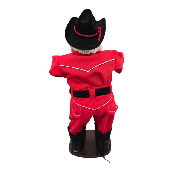 1999 Holly Jolly Rock Dancing Santa Animated Singing Cowboy Alan Jackson Tested - Picture 8 of 16